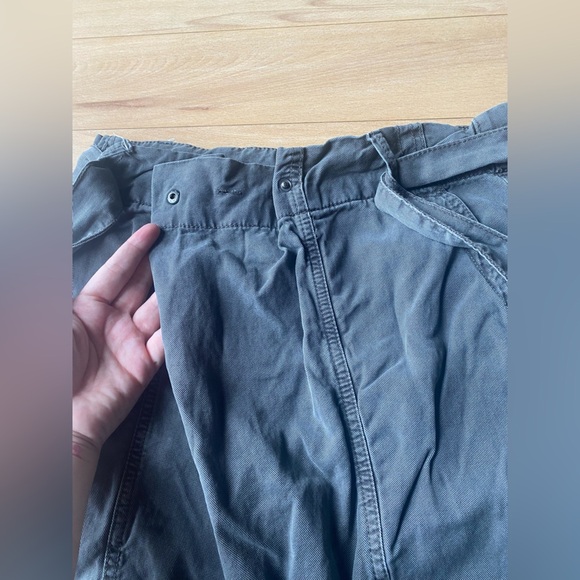 Zara Cropped Belted Trousers Lyocell/ Cotton Blend Size Small - Picture 7 of 15